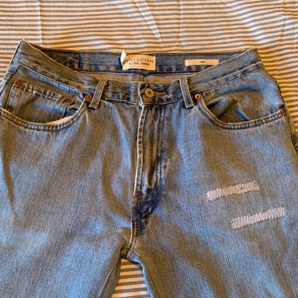 Nili Lotan Franki Boyfriend Jeans – Levi’s Reworked Denim – Size 26